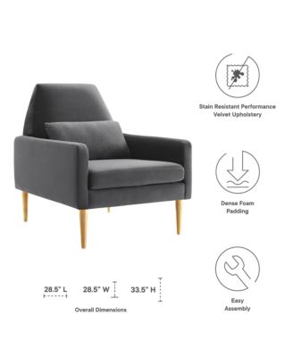 Liliana Performance Velvet Armchair