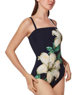 Yuri Flower Bandeau One Piece Swimsuit
