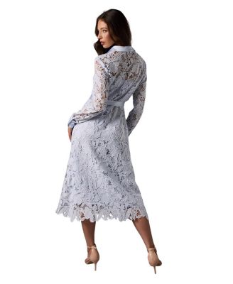 Lace Long Sleeve Shirt Dress