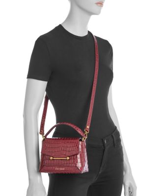 Mosaic Nano Soft Embossed Croc Top Handle Bag
