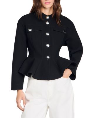 Cropped Ruffle Peplum Jacket