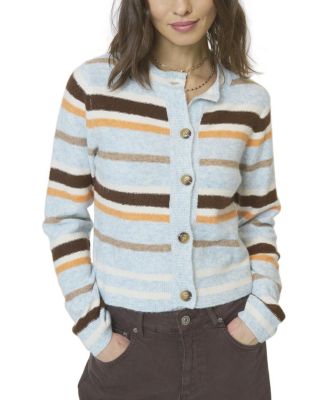 Central Park West Women's Ash Striped Cardigan