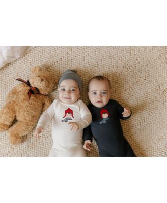  Unisex French Terry Autumn Kids Collection Footie and Beanie - Baby