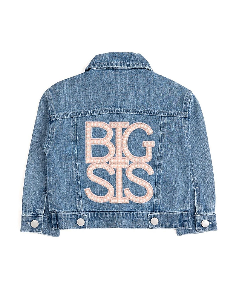 Sweet Wink Girls' Big Sis Pearl Imitation Patch Denim Jacket - Little Kid, Big Kid