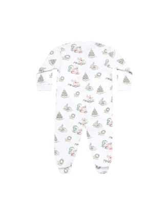 Unisex Christmas Toile Zipper Footie - Baby