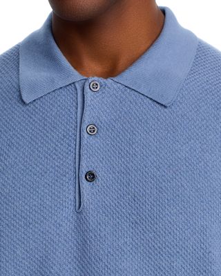 Cotton Textured Knit Polo Shirt