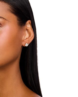 Luxe Collection Certified Lab Grown Diamond Bezel Stud Earrings in 14K Gold, 4.0 tcw