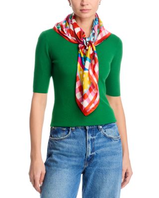 Beach Picnic Square Silk Scarf