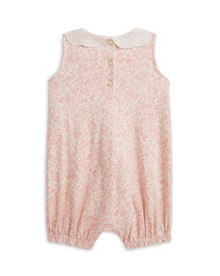 Girls' Strawberry Print Cotton Bubble Shortall - Baby