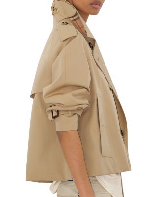 Haltye Cropped Gabardine Trench Jacket