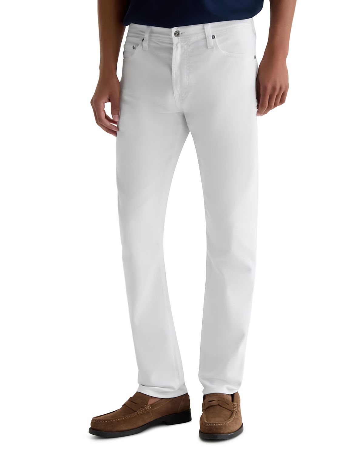 Ag Tellis Slim Straight Fit White Jeans