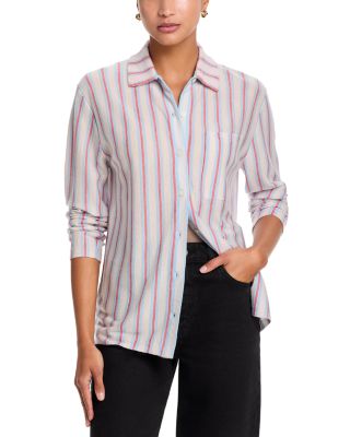 Fine Stripe Showtime Cashmere Shirt 