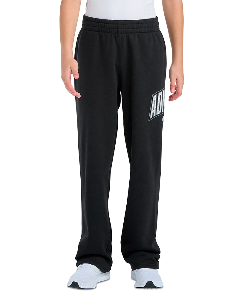 adidas Boys' Elastic Waistband Collegiate Fleece Pants - Big Kid