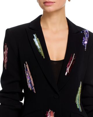 Paillette Whirl Scrunched Sleeve Jacket