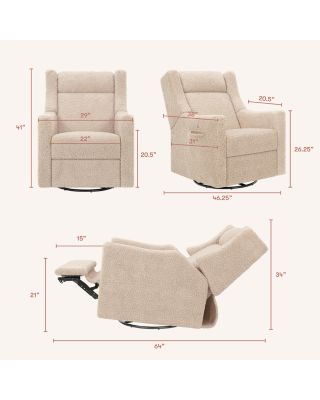 Kiwi Deluxe Power Recliner & Swivel Glider with Heat & Massage