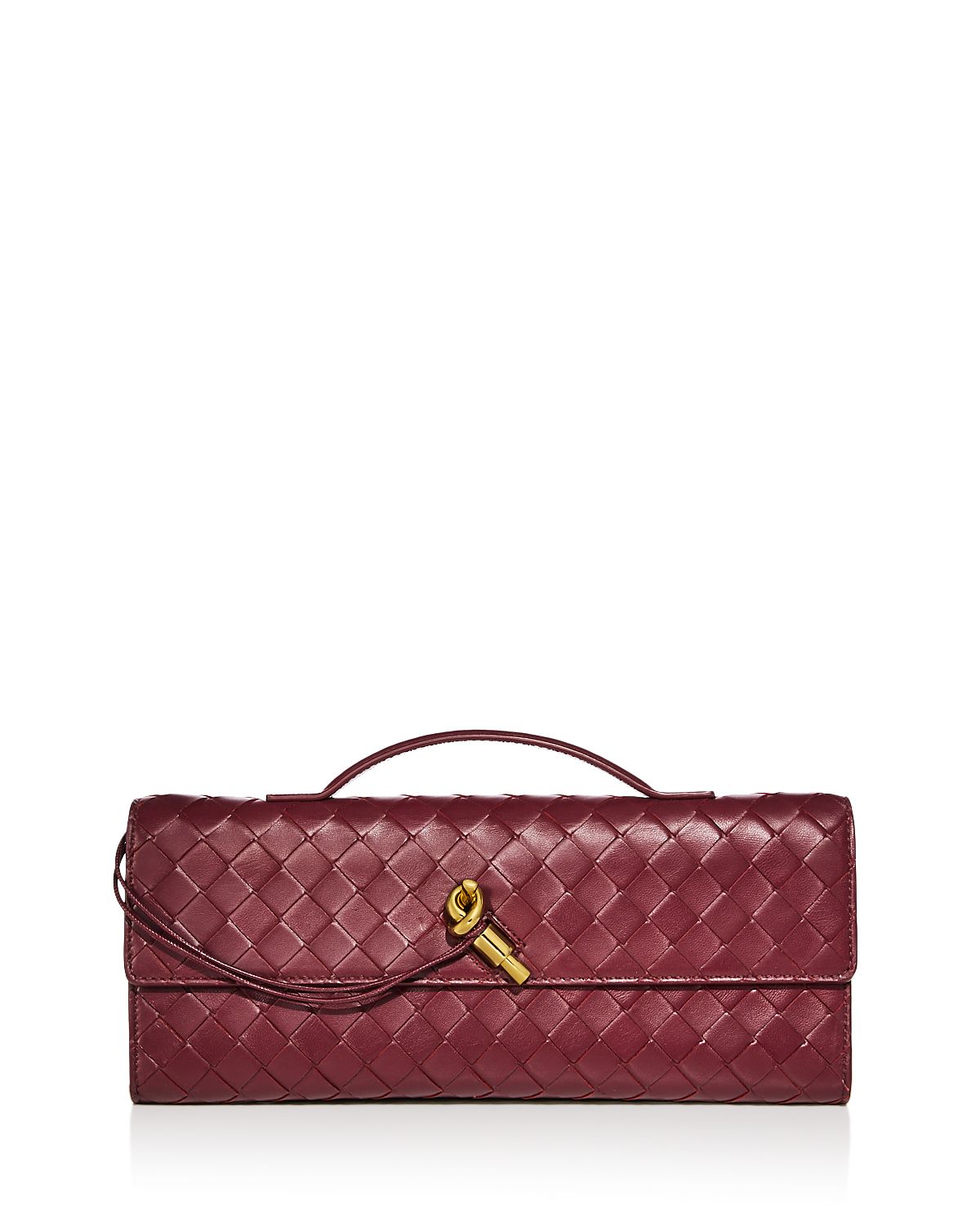 Bottega Veneta Andiamo Intrecciato Leather Clutch