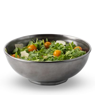 Pewter Stoneware 10" Serving Bowl