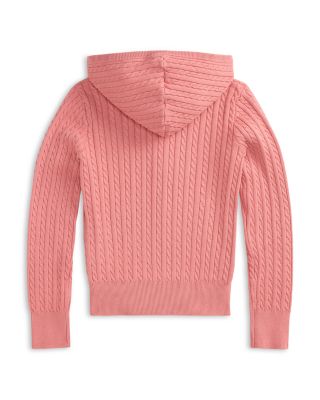 Girls' Mini Cable Cotton Full Zip Hoodie - Big Kid