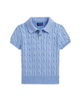 Boys' Cable Knit Cotton Polo Sweater - Little Kid