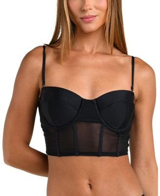 Solid Bandeau Midkini Top