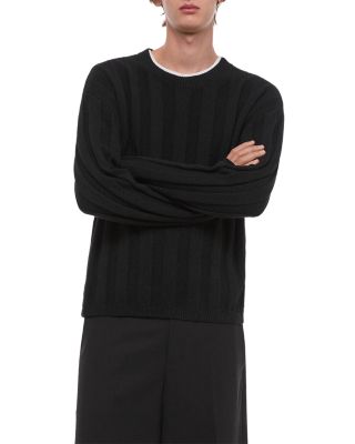 Wide Rib Crewneck Sweater