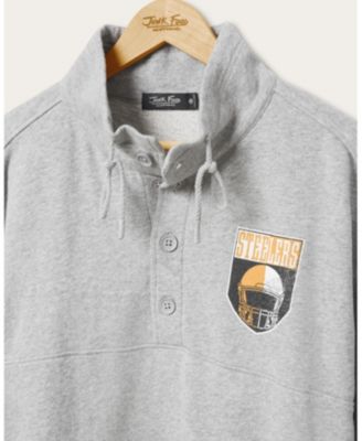  Unisex NFL Pittsburgh Steelers Slant 1/4 Button Up Fleece