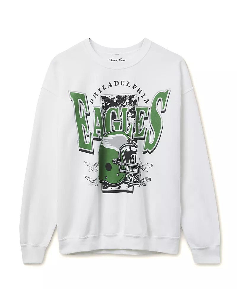 Junk Food Clothing Unisex Nfl Philadelphia Eagles Conversion Flea Market Crew Fleece