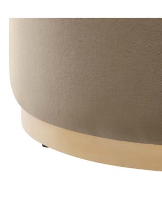  Tilden Large 29" Round Performance Velvet Upholstered Ottoman