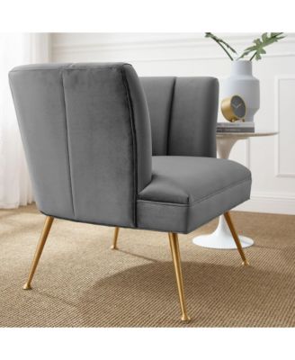  Veronica Channel Tufted Performance Velvet Armchair