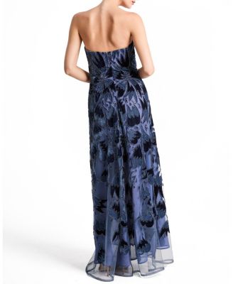 Sasha Floral Strapless Sweetheart Neck Gown
