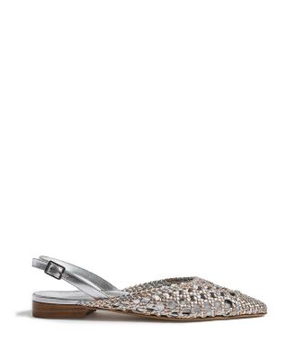 Women's Metallic Nappa Patty Slingback Flat