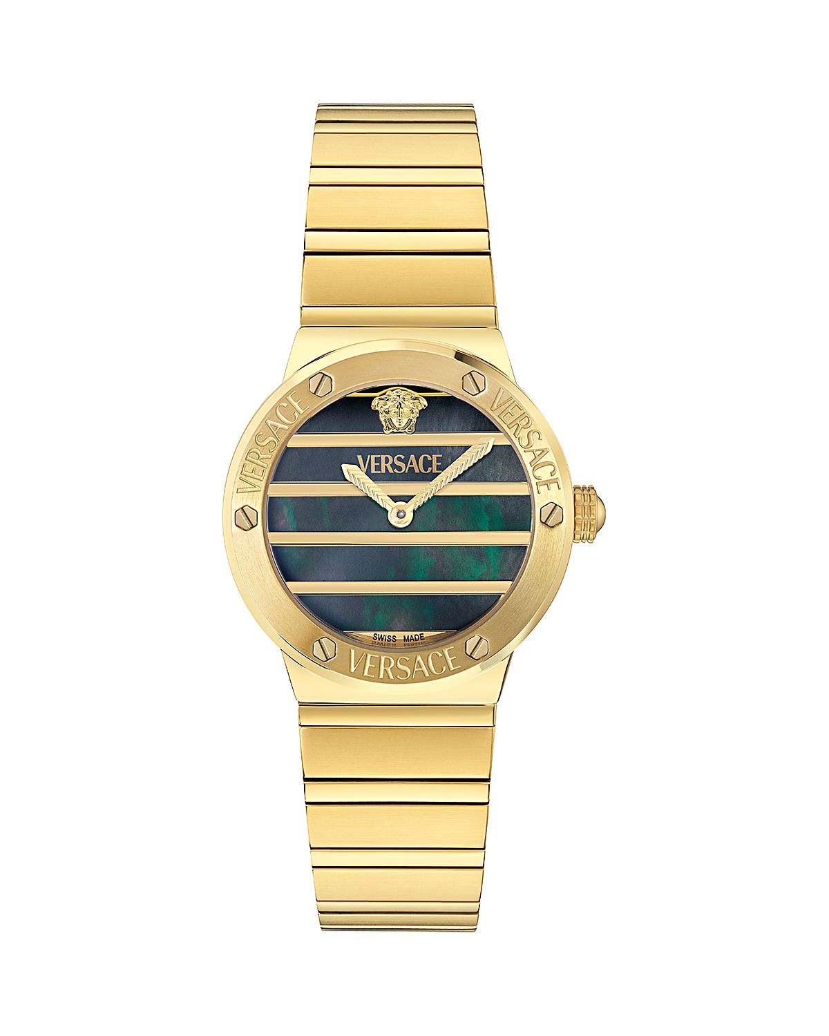 Versace Greca Logo Pearl Bracelet Watch, 33mm