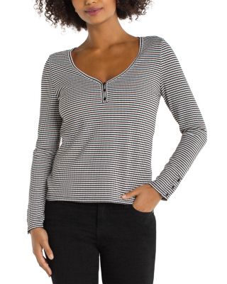 Three Quarter Button Henley