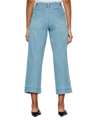 The Marine High Rise Cropped Wide Leg Jeans in Dollface