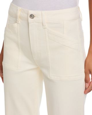 Quincy Mid Rise Ankle Straight Jeans in Quartz Sand