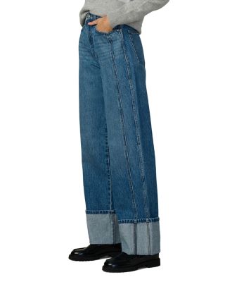 The Harlowe High Rise Cuffed Wide Leg Jeans in Classic