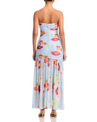 Solana Printed Mesh Maxi Dress