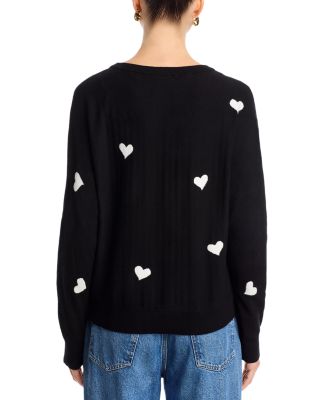 Intarsia Heart Dolman Sleeve Sweater 