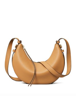 Romy Crescent Leather Shoulder Bag