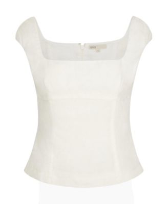  Linen Peplum Top