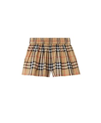 Girls' Check Cotton Shorts - Baby, Little Kid