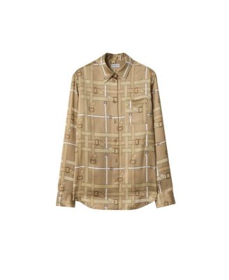  Regular Fit Belt Check Viscose Shirt