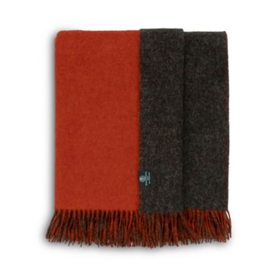 The Gentlemen's Collection Reversible Double Cloth Lambswool Throw