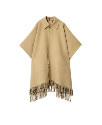  Reversible Check Wool Cape