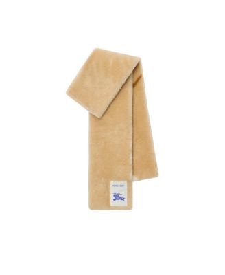  Narrow Check Shearling Scarf