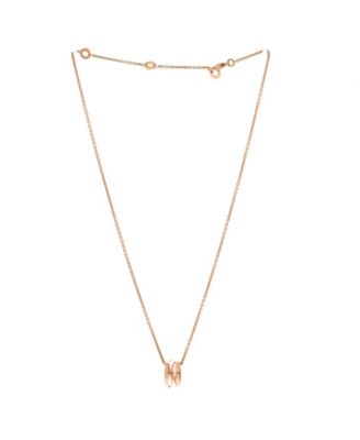 B.Zero1 Design Legend Zaha Hadid Pendant Necklace 18K Rose Gold with Ceramic, 15.25 - 18"
