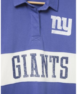  Women's NFL New York Giants Rugby Long Sleeve Sweater