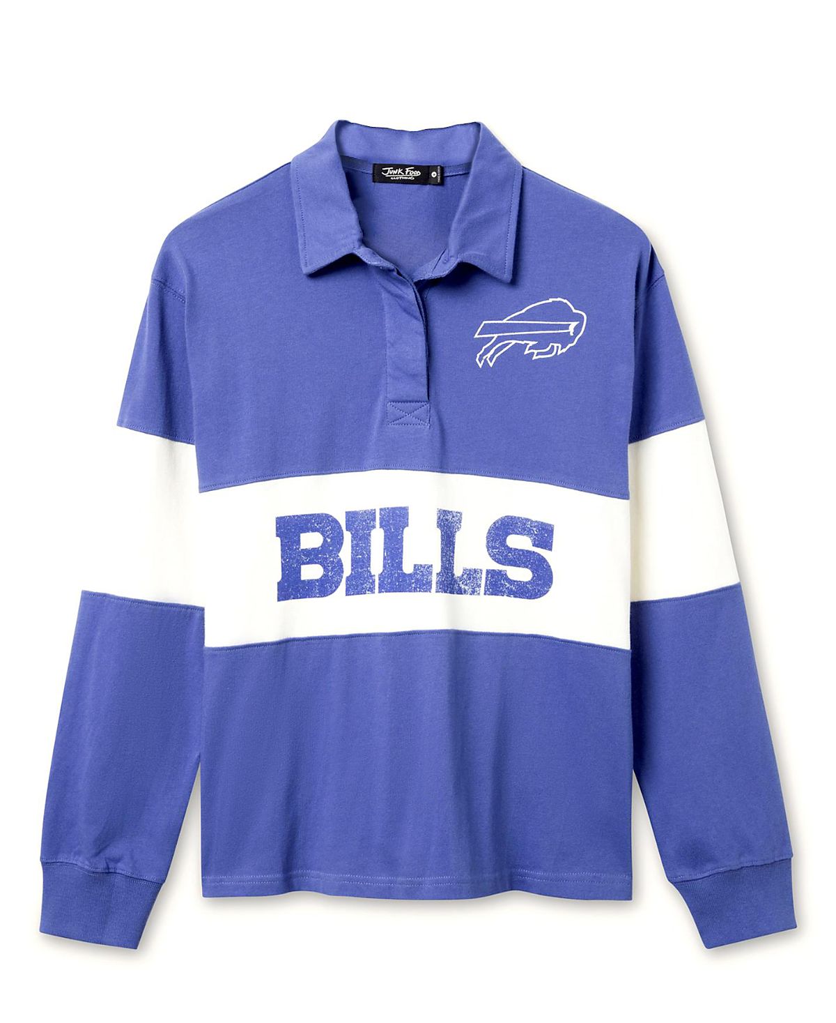 Junk Food Clothing Women's Nfl Buffalo Bills Rugby Long Sleeve Sweater