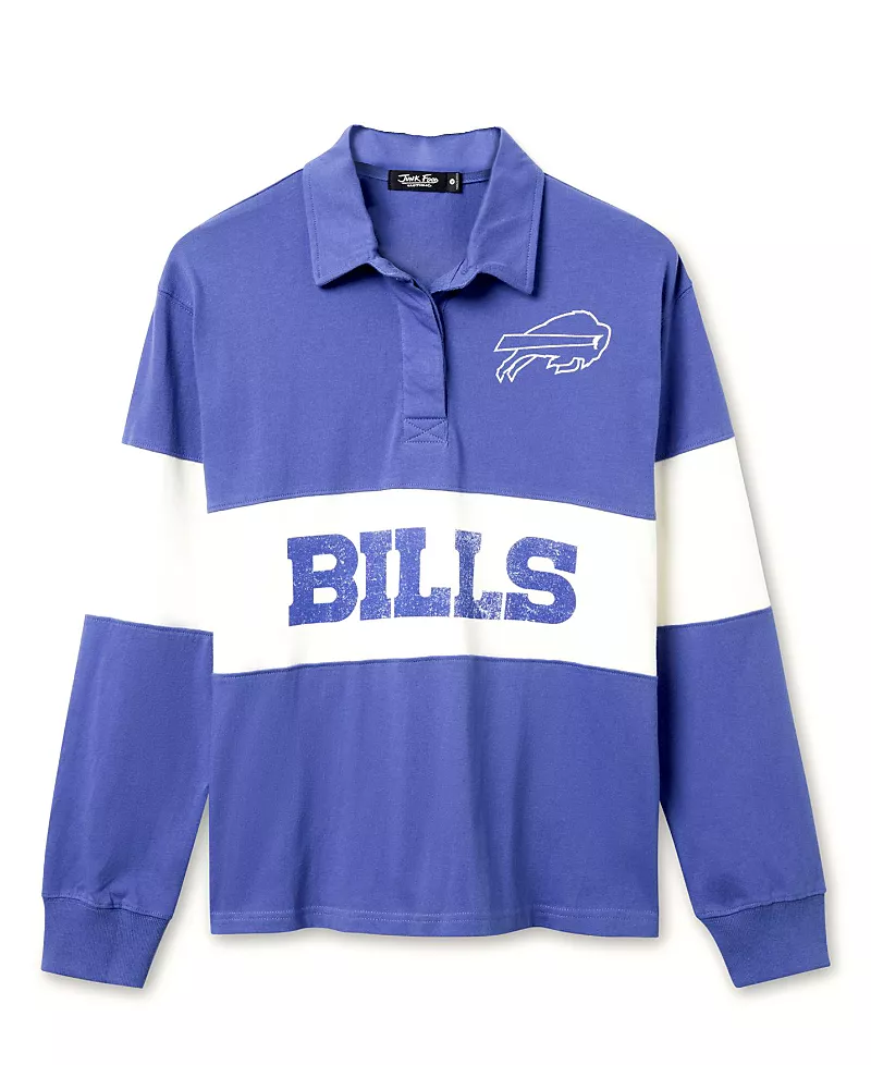 Junk Food Clothing Women's Nfl Buffalo Bills Rugby Long Sleeve Sweater