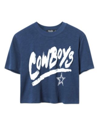 Women's NFL Dallas Cowboys Thrill Mock Neck Crop Tee